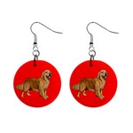 Golden Retriever Dog Gifts BR 1  Button Earrings