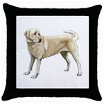 Yellow Labrador Retriever Throw Pillow Case (Black)