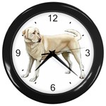 Yellow Labrador Retriever Wall Clock (Black)