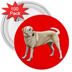 Yellow Labrador Retriever 3  Button (100 pack)