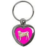 Yellow Labrador Retriever Key Chain (Heart)