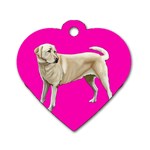 Yellow Labrador Retriever Dog Tag Heart (One Side)