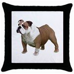 British Bulldog Gifts BW Throw Pillow Case (Black)