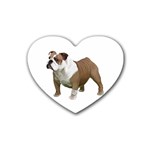 British Bulldog Gifts BW Heart Coaster (4 pack)