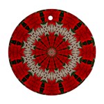 Red Flower Ornament (Round)