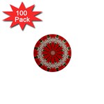 Red Flower 1  Mini Magnet (100 pack) 