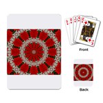 Red Flower Playing Cards Single Design