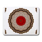 Red Center Doily Small Mousepad