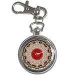 Red Center Doily Key Chain Watch