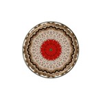 Red Center Doily Hat Clip Ball Marker (4 pack)