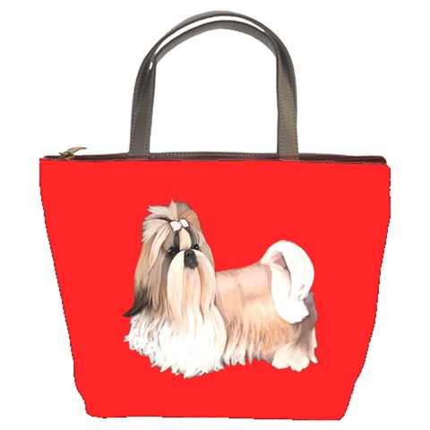 Shih Tzu Dog Gifts BR Bucket Bag from UrbanLoad.com Front