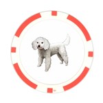 White Poodle Dog Gifts BW Poker Chip Card Guard