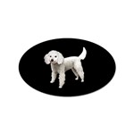 White Poodle Dog Gifts BB Sticker (Oval)