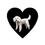 White Poodle Dog Gifts BB Magnet (Heart)