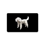 White Poodle Dog Gifts BB Magnet (Name Card)