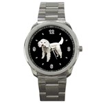 White Poodle Dog Gifts BB Sport Metal Watch