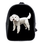 White Poodle Dog Gifts BB School Bag (Large)