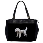 White Poodle Dog Gifts BB Oversize Office Handbag (One Side)