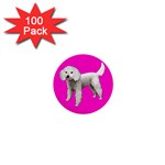 White Poodle Dog Gifts BP 1  Mini Button (100 pack) 