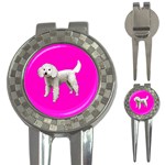 White Poodle Dog Gifts BP 3-in-1 Golf Divot
