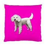 White Poodle Dog Gifts BP Cushion Case (Two Sides)
