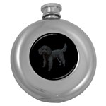 Black Poodle Dog Gifts BB Hip Flask (5 oz)