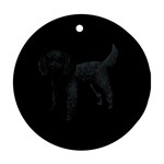 Black Poodle Dog Gifts BB Round Ornament (Two Sides)
