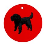 Black Poodle Dog Gifts BR Round Ornament (Two Sides)