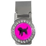 Black Poodle Dog Gifts BP Money Clip (CZ)