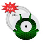 Green Love Alien 2.25  Button (10 pack)