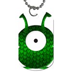 Green Love Alien Dog Tag (One Side)