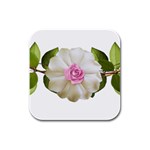 Love Flower Rubber Square Coaster (4 pack)