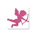 Pink Love Cupid Magnet (Square)