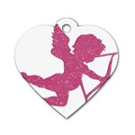 Pink Love Cupid Dog Tag Heart (Two Sides)