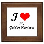 I Love My Golden Retriever Framed Tile