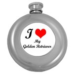 I Love My Golden Retriever Hip Flask (5 oz)