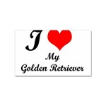 I Love Golden Retriever Sticker (Rectangular)