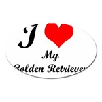 I Love Golden Retriever Magnet (Oval)