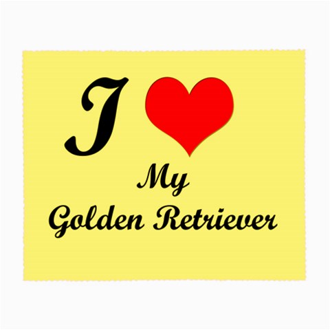I Love Golden Retriever Glasses Cloth (Small) from UrbanLoad.com Front