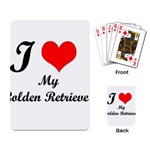 I Love Golden Retriever Playing Cards Single Design