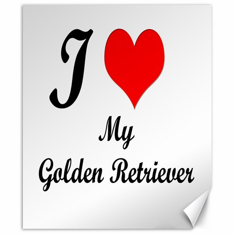 I Love Golden Retriever Canvas 8  x 10  from UrbanLoad.com 8.15 x9.66  Canvas - 1