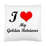 I Love Golden Retriever Cushion Case (One Side)