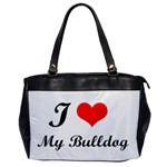 I-Love-My-Bulldog Oversize Office Handbag (One Side)