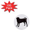 Black Labrador Retriever 1  Mini Button (100 pack) 
