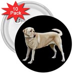 Yellow Labrador Retriever 3  Button (10 pack)