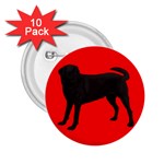 Black Labrador Retriever 2.25  Button (10 pack)