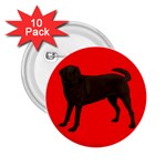 Chocolate Labrador Retriever 2.25  Button (10 pack)