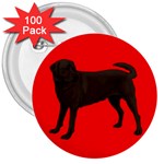 Chocolate Labrador Retriever 3  Button (100 pack)
