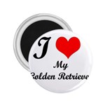 I Love My Golden Retriever 2.25  Magnet