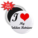 I Love My Golden Retriever 2.25  Magnet (100 pack) 